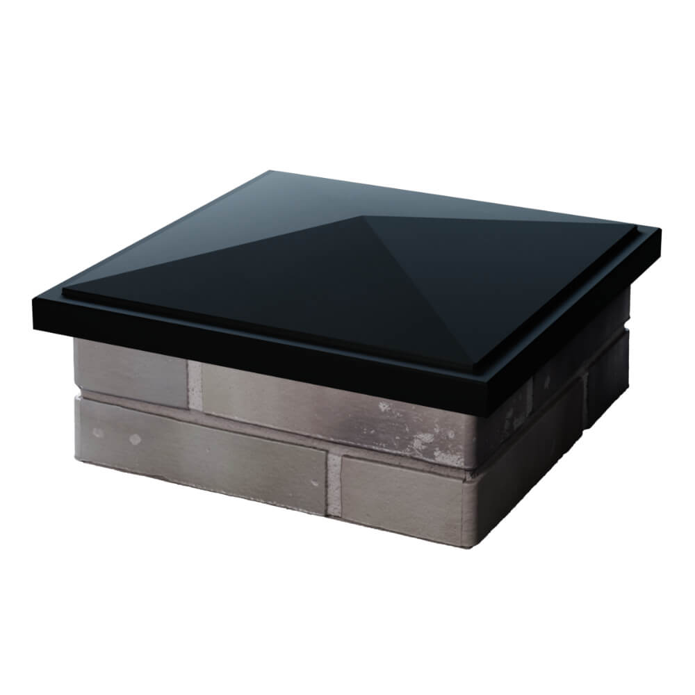 Колпак Zking БонаМоно Черный на столб 1.5х1.5 кирпича (385х385, 400х400мм) в Владикавказе фото