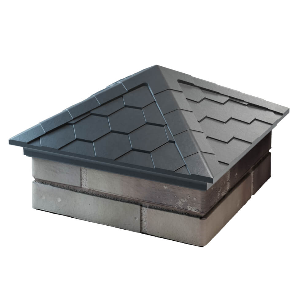 Колпак Zking Эверест Серый на столб 1.5х1.5 кирпича (390х390мм) в Владикавказе фото