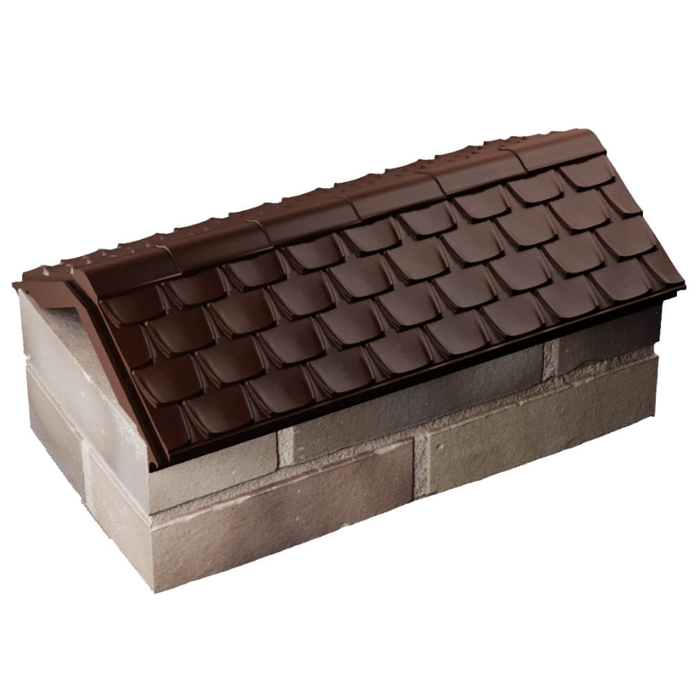 Парапет Zking Эльбрус Коричневый с посадкой на 1 кирпич (255мм) в Владикавказе фото