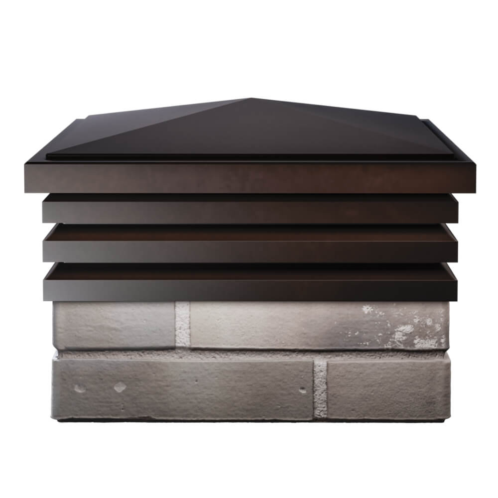 Колпак Zking Бона ХайТек Коричневый на столб 1.5х1.5 кирпича (385х385мм) Владикавказ фото