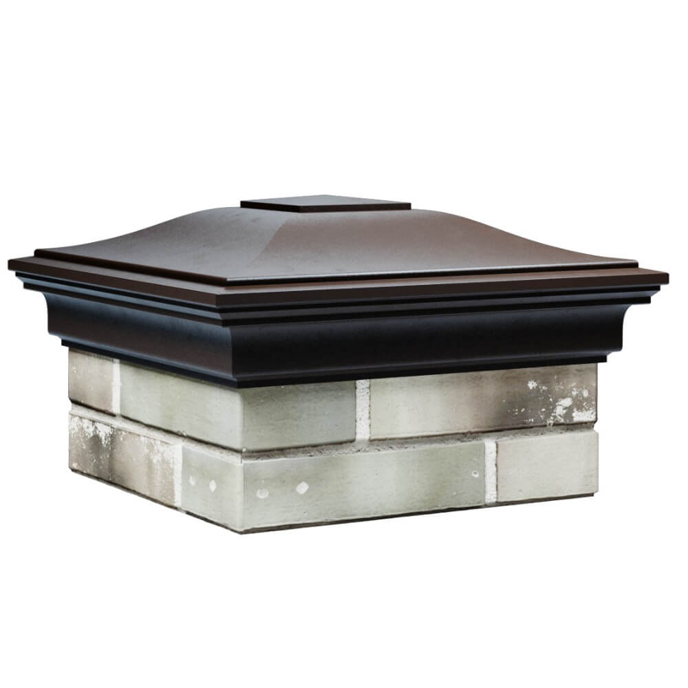 Колпак Zking Монблан Коричневый на столб 1.5х1.5 кирпича (385х385мм) в Владикавказе фото