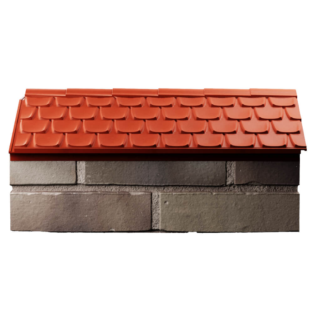 Парапет Zking Эльбрус Красный с посадкой на 1 кирпич (255мм) в Владикавказе фото