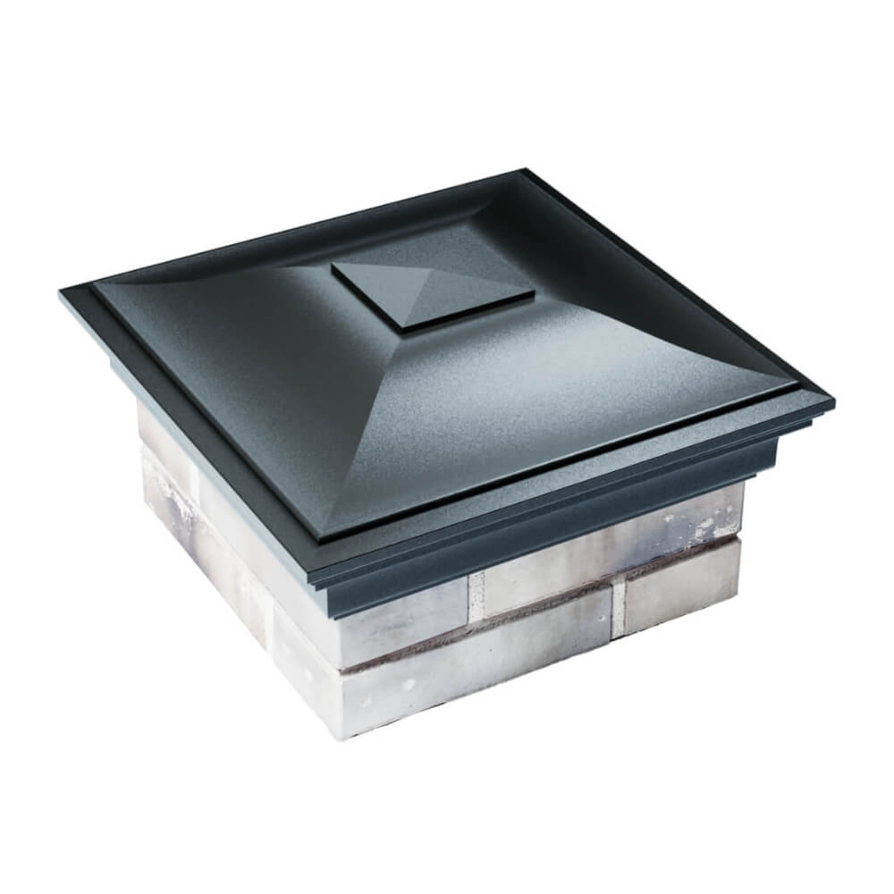 Колпак Zking Монблан Черный на столб 1.5х1.5 еврокирпича 0.7НФ (355х355мм) в Владикавказе фото