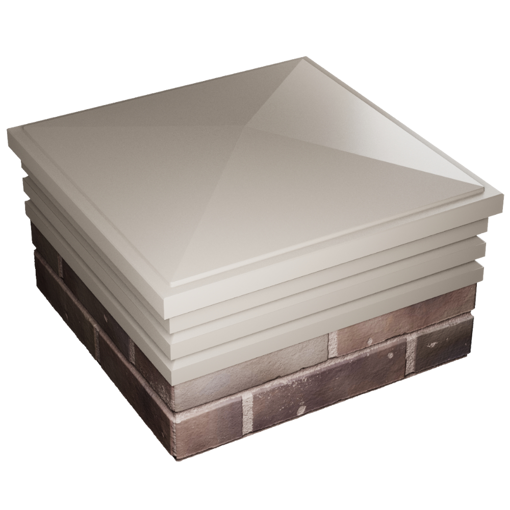 Колпак Zking Бона ХайТек Бежевый на столб 2х2 кирпича (513х513мм) в Владикавказе фото