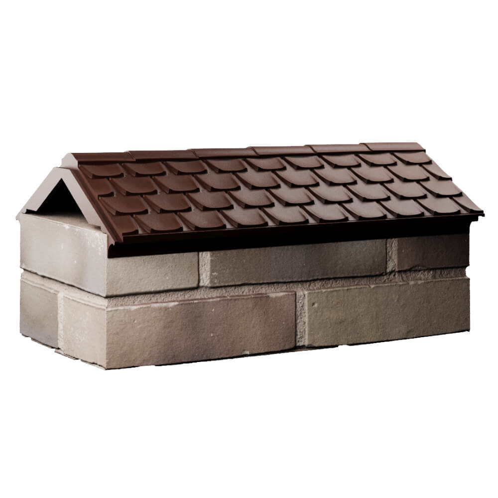 Парапет Zking Эльбрус Коричневый с посадкой на 1 кирпич (255мм) Владикавказ фото