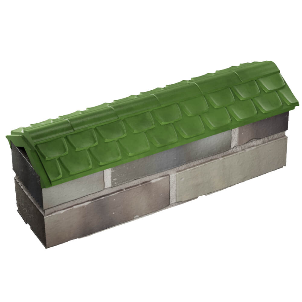 Парапет Zking Эльбрус Зеленый с посадкой на 0.5 кирпича (130мм) в Владикавказе фото